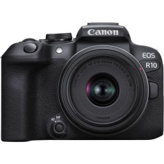 Canon EOS R10 Black Digital Camera + RF-S 18-45mm F4.5-6.3 IS STM Lens - Capture Stunning Moments with Unmatched Clarity!